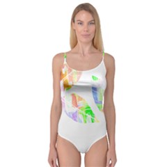 Leaves Silhouette Art T- Shirt Delicate Abstract Pastel Coloured Leaves Silhouette Art T- Shirt Camisole Leotard  by maxcute