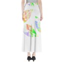 Leaves Silhouette Art T- Shirt Delicate Abstract Pastel Coloured Leaves Silhouette Art T- Shirt Full Length Maxi Skirt View2