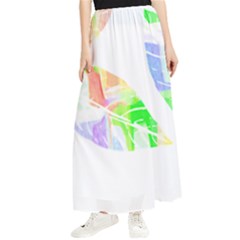 Leaves Silhouette Art T- Shirt Delicate Abstract Pastel Coloured Leaves Silhouette Art T- Shirt Maxi Chiffon Skirt by maxcute