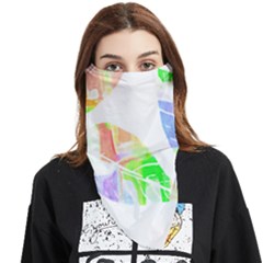 Leaves Silhouette Art T- Shirt Delicate Abstract Pastel Coloured Leaves Silhouette Art T- Shirt Face Covering Bandana (triangle) by maxcute