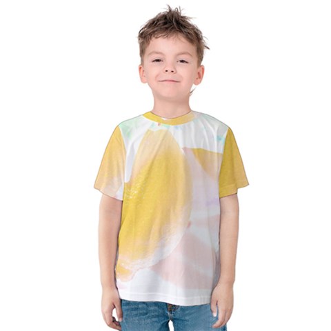 Lemon T- Shirt Yellow Lemon Hanging On A Tree Real Photograph T- Shirt Kids  Cotton Tee by maxcute