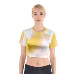 Lemon T- Shirt Yellow Lemon Hanging On A Tree Real Photograph T- Shirt Cotton Crop Top by maxcute