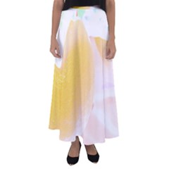 Lemon T- Shirt Yellow Lemon Hanging On A Tree Real Photograph T- Shirt Flared Maxi Skirt by maxcute