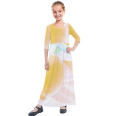 Lemon T- Shirt Yellow Lemon Hanging On A Tree Real Photograph T- Shirt Kids  Quarter Sleeve Maxi Dress by maxcute