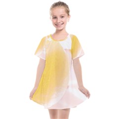 Lemon T- Shirt Yellow Lemon Hanging On A Tree Real Photograph T- Shirt Kids  Smock Dress by maxcute