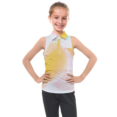 Lemon T- Shirt Yellow Lemon Hanging On A Tree Real Photograph T- Shirt Kids  Sleeveless Polo Tee by maxcute