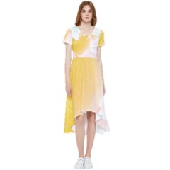 Lemon T- Shirt Yellow Lemon Hanging On A Tree Real Photograph T- Shirt High Low Boho Dress by maxcute