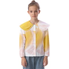 Lemon T- Shirt Yellow Lemon Hanging On A Tree Real Photograph T- Shirt Kids  Peter Pan Collar Blouse by maxcute