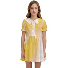 Lemon T- Shirt Yellow Lemon Hanging On A Tree Real Photograph T- Shirt Kids  Sweet Collar Dress by maxcute