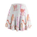 Lemur T- Shirt Lemur Pattern T- Shirt Mini Flare Skirt View2