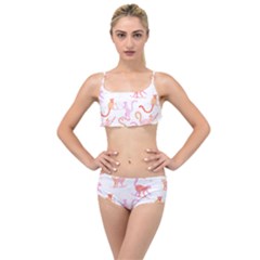 Lemur T- Shirt Lemur Pattern T- Shirt Layered Top Bikini Set by maxcute