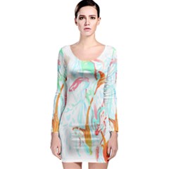 Lotus Flower T- Shirt Lotus Fantasy T- Shirt Long Sleeve Bodycon Dress by maxcute