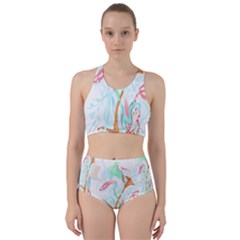 Lotus Flower T- Shirt Lotus Fantasy T- Shirt Racer Back Bikini Set by maxcute