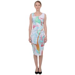 Lotus Flower T- Shirt Lotus Fantasy T- Shirt Sleeveless Pencil Dress by maxcute