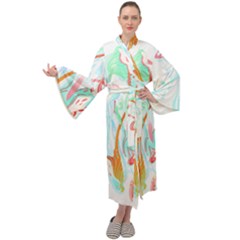 Lotus Flower T- Shirt Lotus Fantasy T- Shirt Maxi Velour Kimono by maxcute