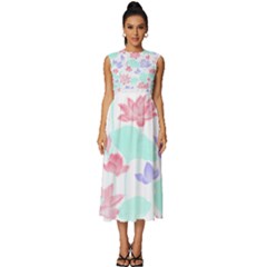 Lotus T- Shirt Lotus Love T- Shirt Sleeveless Round Neck Midi Dress