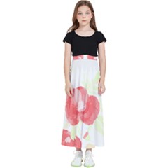 Love T- Shirt Love Garden Pattern T- Shirt Kids  Flared Maxi Skirt by maxcute