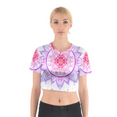 Mandala Design T- Shirttime Travel T- Shirt Cotton Crop Top by maxcute