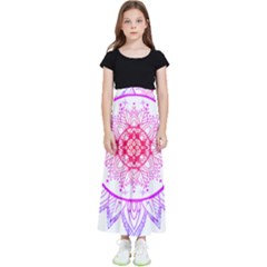 Mandala Design T- Shirttime Travel T- Shirt Kids  Flared Maxi Skirt by maxcute