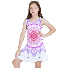 Mandala Design T- Shirttime Travel T- Shirt Kids  Lightweight Sleeveless Dress by maxcute