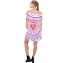 Mandala Design T- Shirttime Travel T- Shirt Off Shoulder Chiffon Dress View2