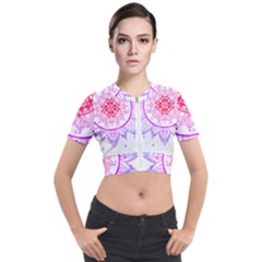 Mandala Design T- Shirttime Travel T- Shirt Short Sleeve Cropped Jacket by maxcute