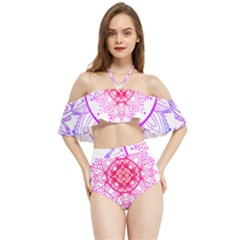 Mandala Design T- Shirttime Travel T- Shirt Halter Flowy Bikini Set  by maxcute