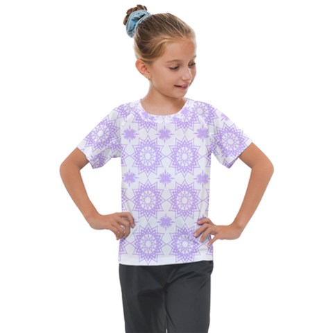 Mandala Flower Pattern T- Shirt Mandala Flower Pattern T- Shirt Kids  Mesh Piece Tee by maxcute