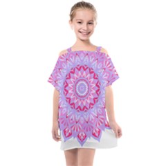 Mandala T- Shirt Beautiful Abstract Mandala T- Shirt Kids  One Piece Chiffon Dress by maxcute