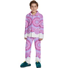 Mandala T- Shirt Beautiful Abstract Mandala T- Shirt Kids  Long Sleeve Velvet Pajamas Set