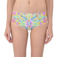 Mandala T- Shirt Block Lotus T- Shirt Mid-waist Bikini Bottoms by maxcute