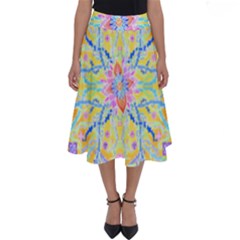 Mandala T- Shirt Block Lotus T- Shirt Perfect Length Midi Skirt by maxcute