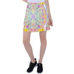 Mandala T- Shirt Block Lotus T- Shirt Tennis Skirt by maxcute