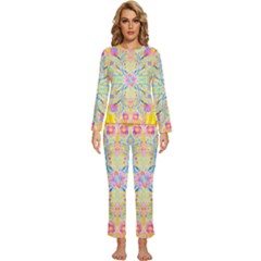 Mandala T- Shirt Block Lotus T- Shirt Womens  Long Sleeve Lightweight Pajamas Set