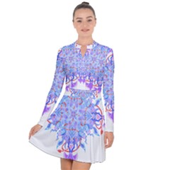 Mandala T- Shirt Fluid Water Mandala T- Shirt Long Sleeve Panel Dress by maxcute