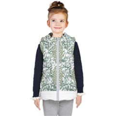 Mandala T- Shirt Green Mandala Lotus Flower Of Life Sacred Geometry Pattern Print T- Shirt Kids  Hooded Puffer Vest by maxcute