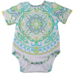 Mandala T- Shirt Mandala T- Shirt Baby Short Sleeve Bodysuit by maxcute