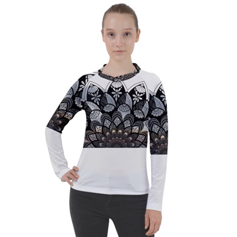 Mandala T- Shirt Mandala The Sunrise Series 001 T- Shirt Women s Pique Long Sleeve Tee by maxcute