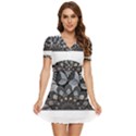 Mandala T- Shirt Mandala The Sunrise Series 001 T- Shirt V-Neck High Waist Chiffon Mini Dress View1