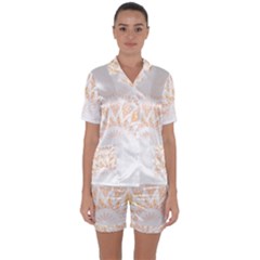 Mandala T- Shirt Mandala The Sunrise Series 002 T- Shirt Satin Short Sleeve Pajamas Set by maxcute