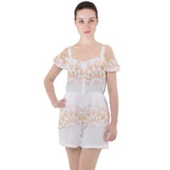 Mandala T- Shirt Mandala The Sunrise Series 002 T- Shirt Ruffle Cut Out Chiffon Playsuit by maxcute