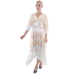 Mandala T- Shirt Mandala The Sunrise Series 002 T- Shirt Quarter Sleeve Wrap Front Maxi Dress by maxcute