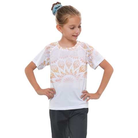 Mandala T- Shirt Mandala The Sunrise Series 002 T- Shirt Kids  Mesh Piece Tee by maxcute