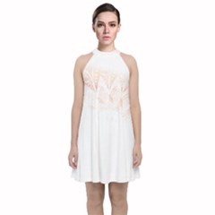 Mandala T- Shirt Mandala The Sunrise Series 003 T- Shirt Velvet Halter Neckline Dress  by maxcute