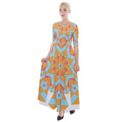 Mandala T- Shirt Mandala Half Sleeves Maxi Dress by maxcute