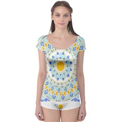 Mandala T- Shirt Ornate Mandala T- Shirt Boyleg Leotard  by maxcute