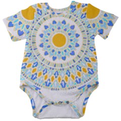 Mandala T- Shirt Ornate Mandala T- Shirt Baby Short Sleeve Bodysuit by maxcute