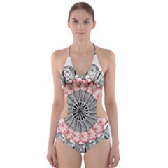 Mandala T- Shirt Sprinkled Mandala T- Shirt Cut-out One Piece Swimsuit by maxcute