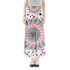 Mandala T- Shirt Sprinkled Mandala T- Shirt Full Length Maxi Skirt by maxcute