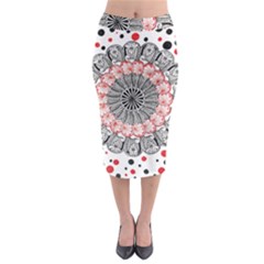 Mandala T- Shirt Sprinkled Mandala T- Shirt Midi Pencil Skirt by maxcute